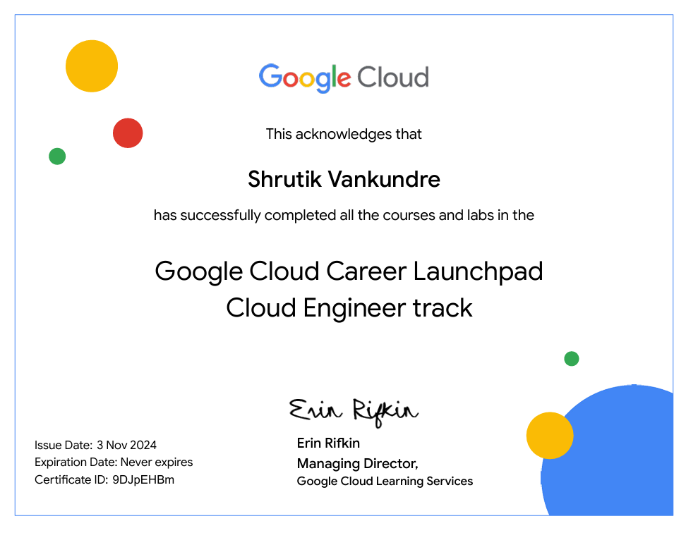 Google Cloud Certificate