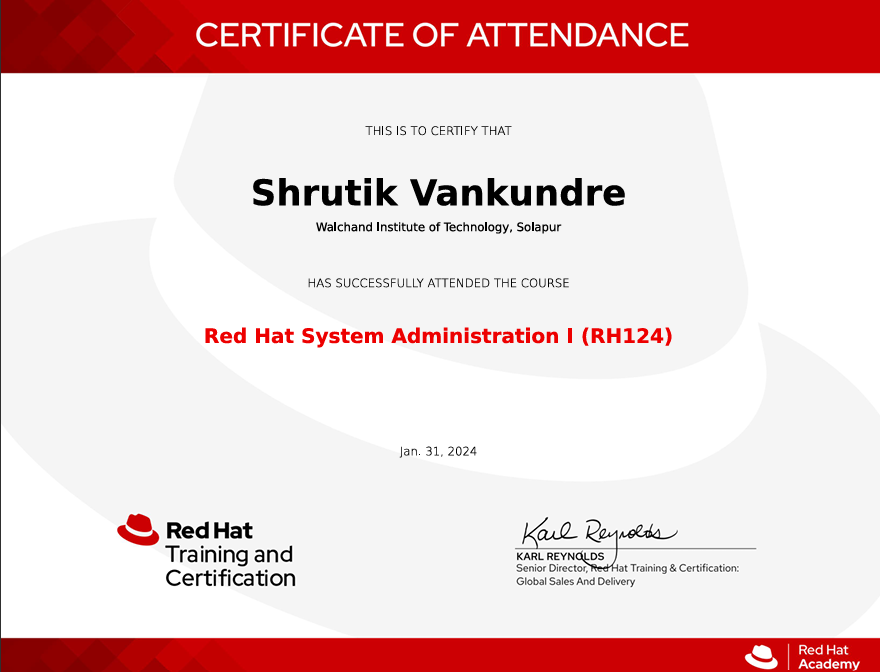 Red Hat Certificate